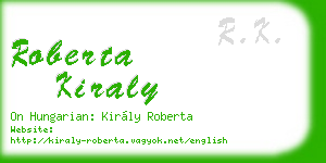 roberta kiraly business card