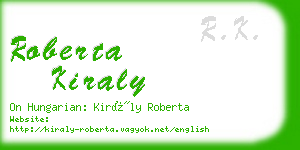 roberta kiraly business card